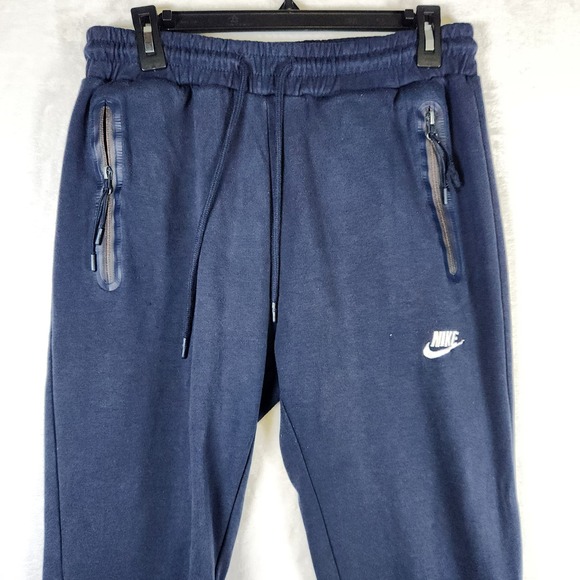 Nike Mens Joggers Sweatpants Navy Blue Tech Fleece Training Pants‎ - Picture 2 of 8